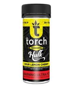 Sour Lemon Cherry Torch Live Resin D9 + THCP Hulk Gummies 15000MG