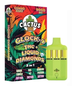 Sour Tangie | AK-47 | Dubian Poison Cactus Labs Glock 9 THC + Liquid Diamonds 3in1 Vape 9000mg