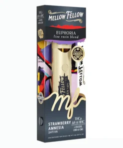 Strawberry Amnesia Mellow Fellow Euphoria Live Resin Blend Disposable 2ml