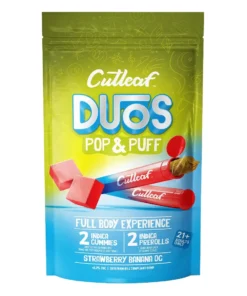 Strawberry Banana OG Cutleaf Duos Pop & Puff THCA Pre-Rolls & Gummies 2ct