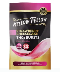 Strawberry Cheesecake Mellow Fellow THCP Bursts Edible 2.5mg
