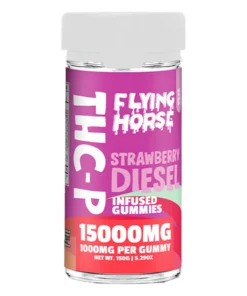 Strawberry Diesel Flying Horse THCP Infused Gummies 15000MG 15ct