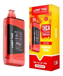 Strawberry Dream Lost THC THCA Blend Live Concentrate Disposible 7500MG