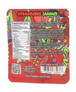 Alternative view of Strawberry Jammer Flying Horse Stoner Blend Infused Gummies 1200MG