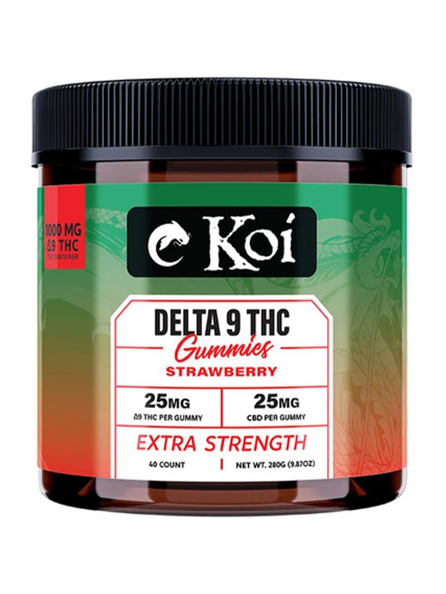 Strawberry Koi Extra Strength Delta 9 Gummies 40ct