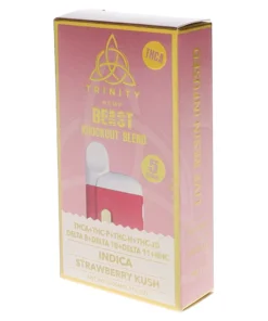Strawberry Kush Trinity Hemp The Beast Knockout Blend Mod Box Vape 5G
