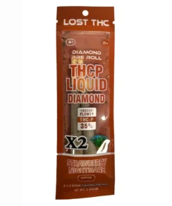 Strawberry Nightmare Lost THC THCP Liquid Diamond Pre-Rolls 2x2G