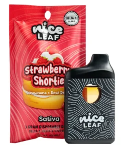 Strawberry Shortie Nice Leaf D8+D9+Live Resin Disposable 3G