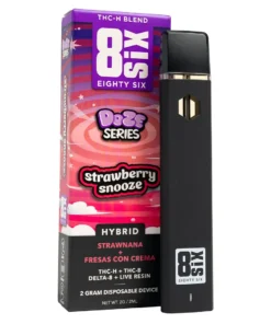 Strawberry Snooze 8SIX Doze Series THC-H Disposables 2G