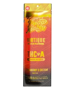 Strawberry X Cream Flying Monkey THC-A Diamond Infused Boutique Collection Pre-Roll 4G