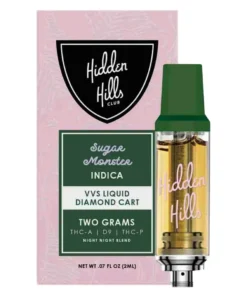 Sugar Monster Hidden Hills VVS Liquid Diamond Cartridge 2G