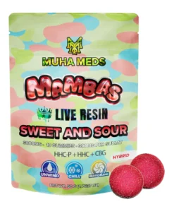 Sweet & Sour Muha Meds Live Resin Mamba Gummies 3000MG