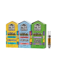 Tre House Live Resin Delta 8 Cartridges 1G