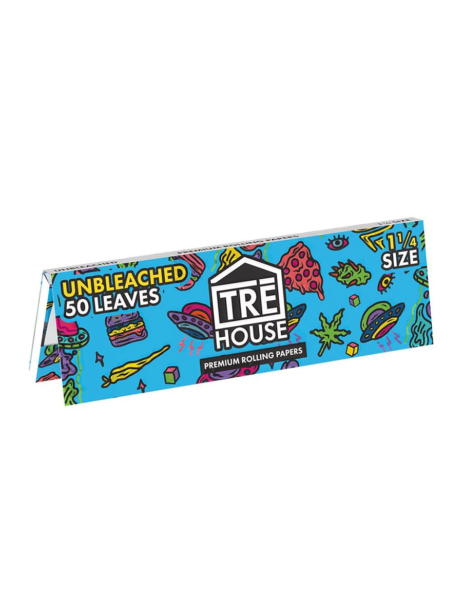 Tre House Premium Unbleached Rolling Papers 1 1/4