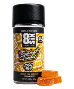Tropical Sunset 8SIX Delta 8 Gummies 1000MG