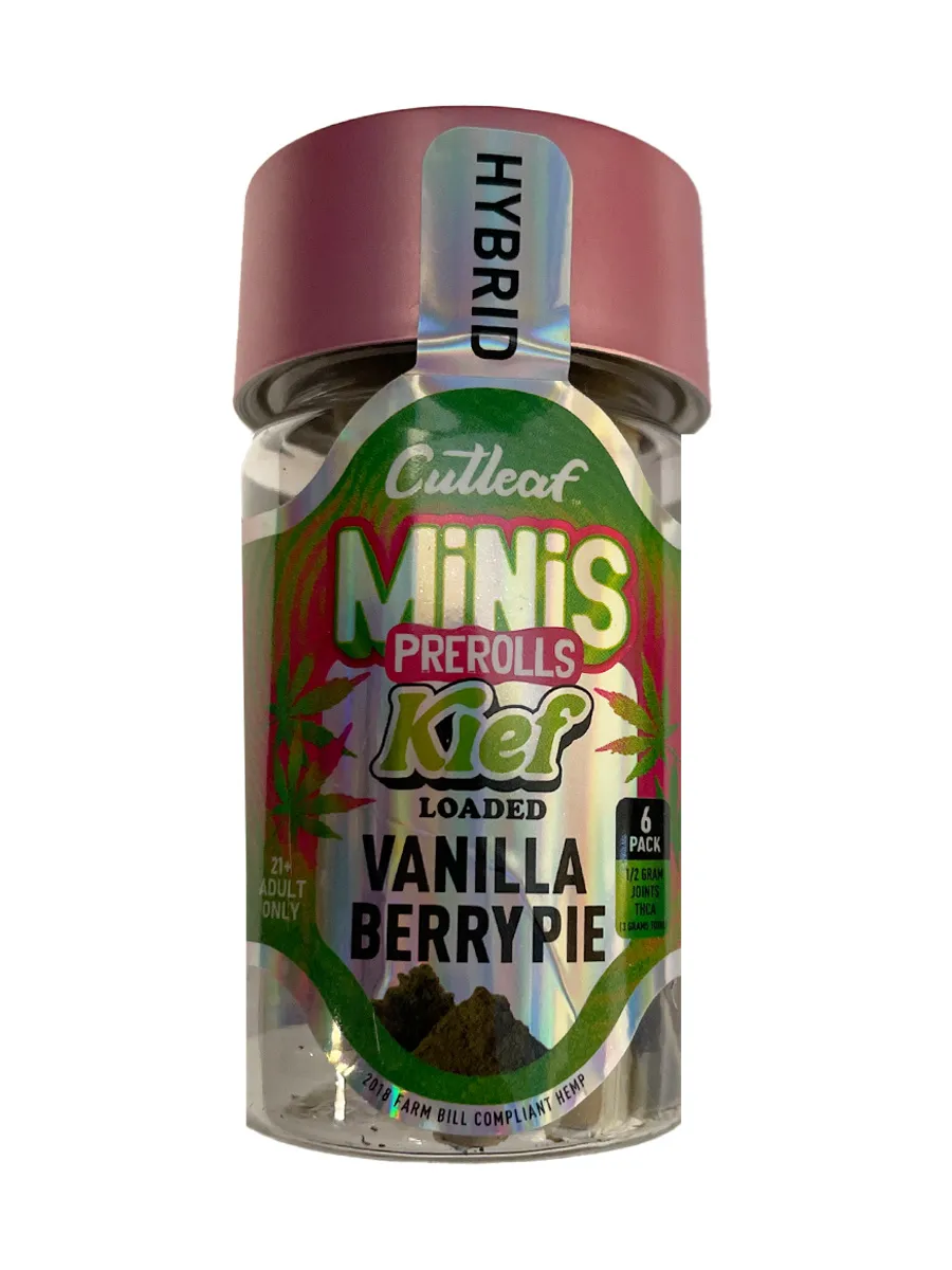 Vanilla Berrypie Cutleaf MiNiS Jars Kief Pre-Roll 3G