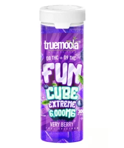 Very Berry Truemoola Fun Cube Extreme D8+D9 Gummies 6000MG