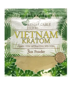 Vietnam Kratom Green Vein Remarkable Herbs Kratom Powder Bag 3oz