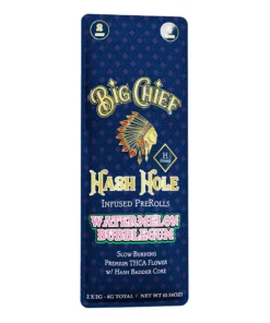 Watermelon Bubblegum Big Chief Hash Hole THCA Infused Pre-Roll 2ct 2G