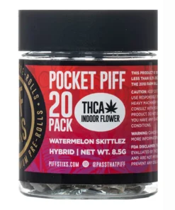 Watermelon Skittlez Piff Stixs THCA Pocket Piff Pre-Rolls 20ct