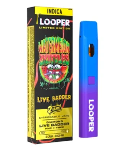 Watermelon Zkittles Looper Limited Edition Diamond Live Badder HHC+THC-P Disposable Vape 2G