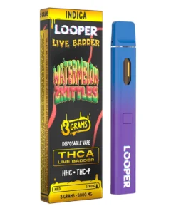 Watermelon Zkittles Looper Live Badder THC-A+HHC+THC-P Disposable Vape 3G