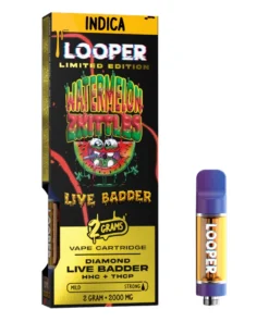 Watermelon Zkittlez Looper Limited Edition Diamond Live Badder HHC+THC-P Cart 2G
