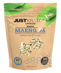White Maeng Da Just Kratom Mitragyna Speciosa Capsules 300ct