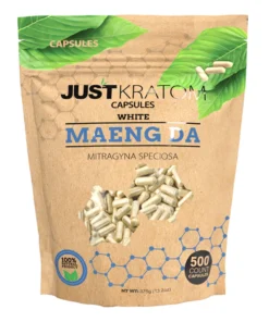 White Maeng Da Just Kratom Mitragyna Speciosa Capsules 500ct