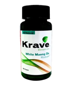 White Maeng Da Krave Botanicals Kratom Capsules 75ct