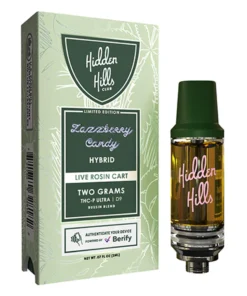 Zazzbery Candy Hidden Hills Limited Edition Live Rosin Bussin Blend Cart 2G