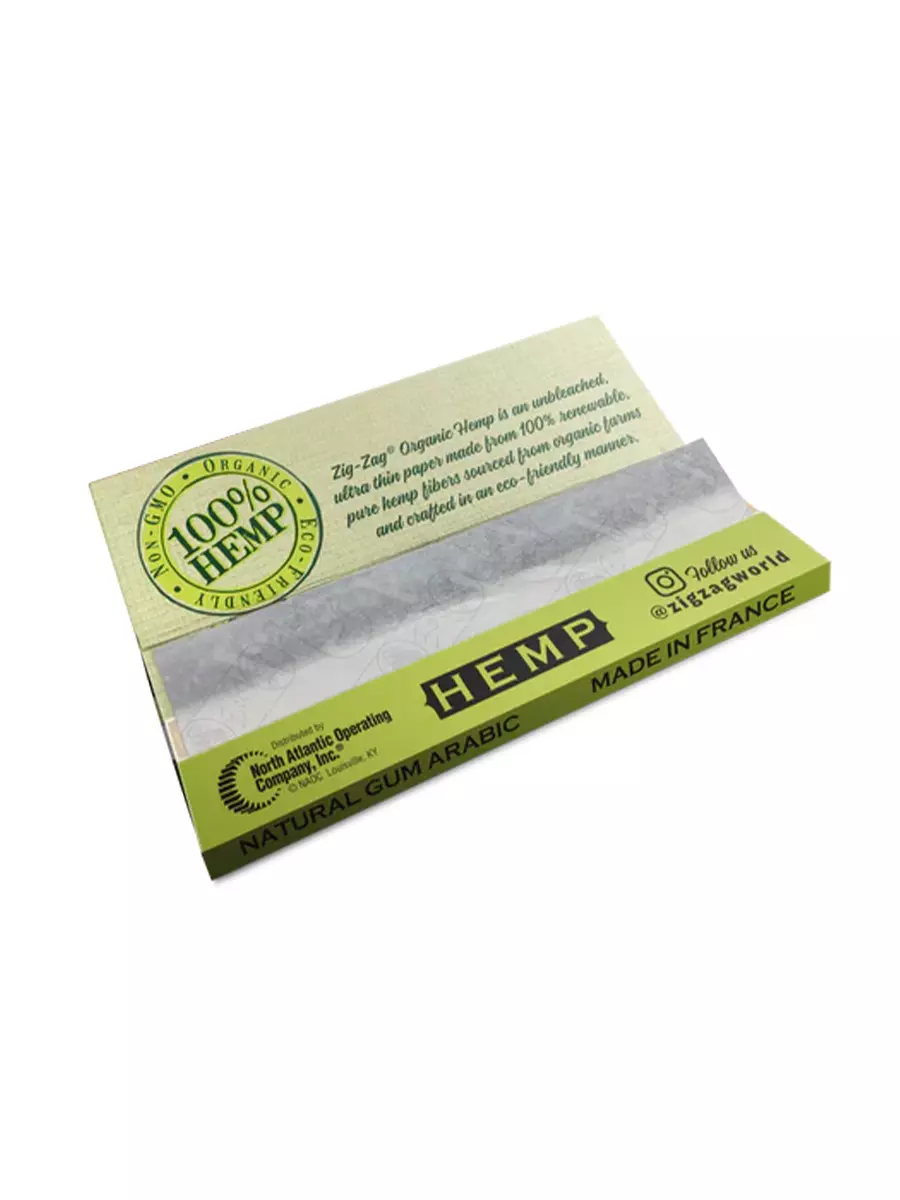 Zig Zag Organic Hemp Rolling Papers 1 1/4 - Image 2