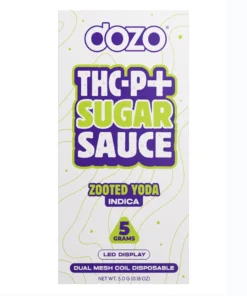 Zooted Yoda Dozo THCP+ Sugar Sauce Dual Mesh Coil Disposable 5G