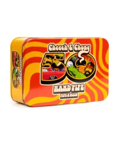 Alternative view of Color Changing Cheech & Chong 5″ 50th Commemorative Sherlock Hand Pipe in a Collectible Tin