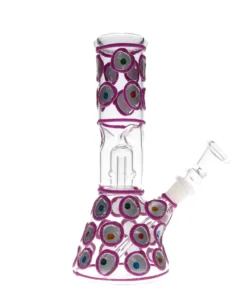 8″ Circle Pattern Beaker Base Water Pipe