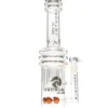 16″ Tsunami Button Double Honey Comb Heart Perc Water Pipe