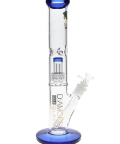 15″ Diamond Glass Matrix Perc Straight Tube Bong