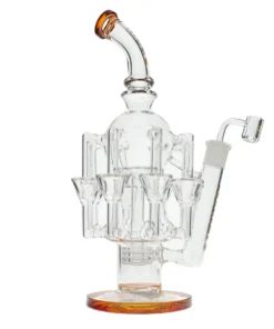 Alternative view of 13″ Tsunami Concentrate Rig Showerhead Eight Recycler Water Pipe
