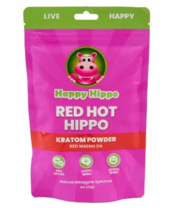 Happy Hippo Red Hot Hippo Red Maeng Da Kratom Powder 4oz